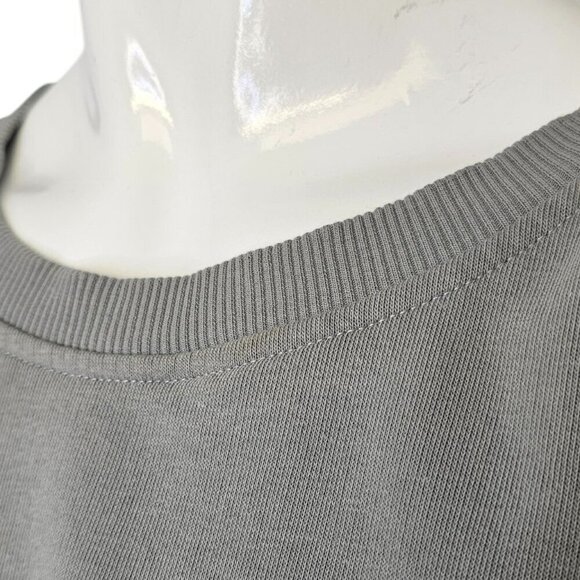 Gymshark Womens Crop Long Sleeve Logo Shirt, Gray, Athletic Crop Top Size Small - Picture 8 of 9